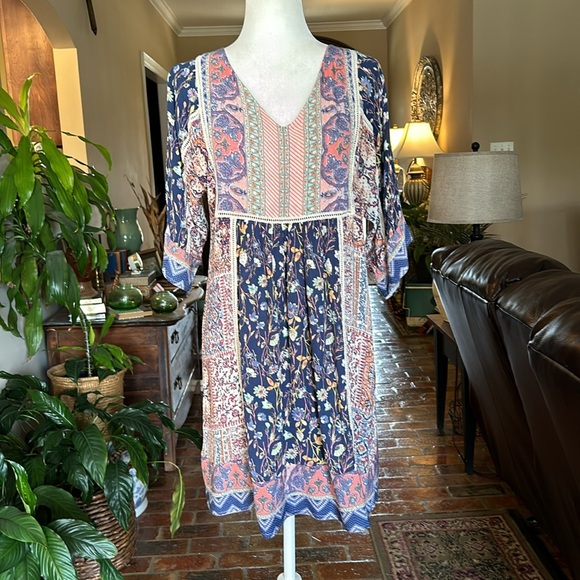 Sundance Boho print dress szXS - Picture 3 of 13